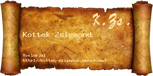 Kottek Zsigmond névjegykártya